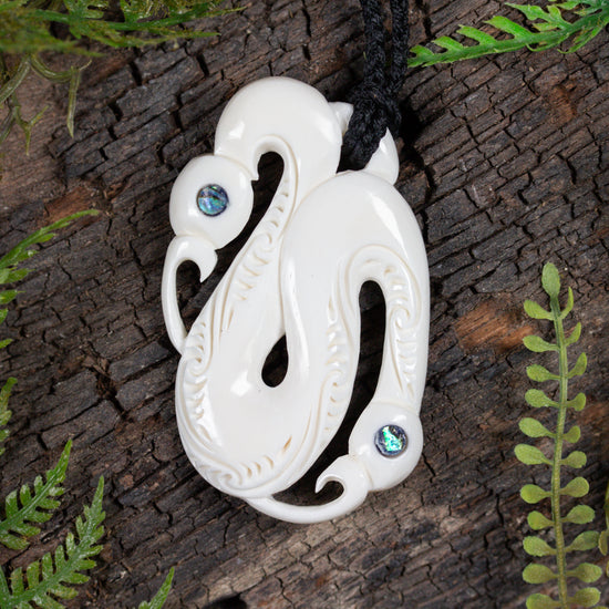NZ Bone Medium Manaia Pendant