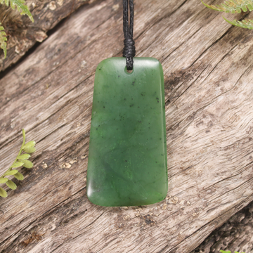 NZ Greenstone Small Freeform Toki Pendant Hapopo Pounamu