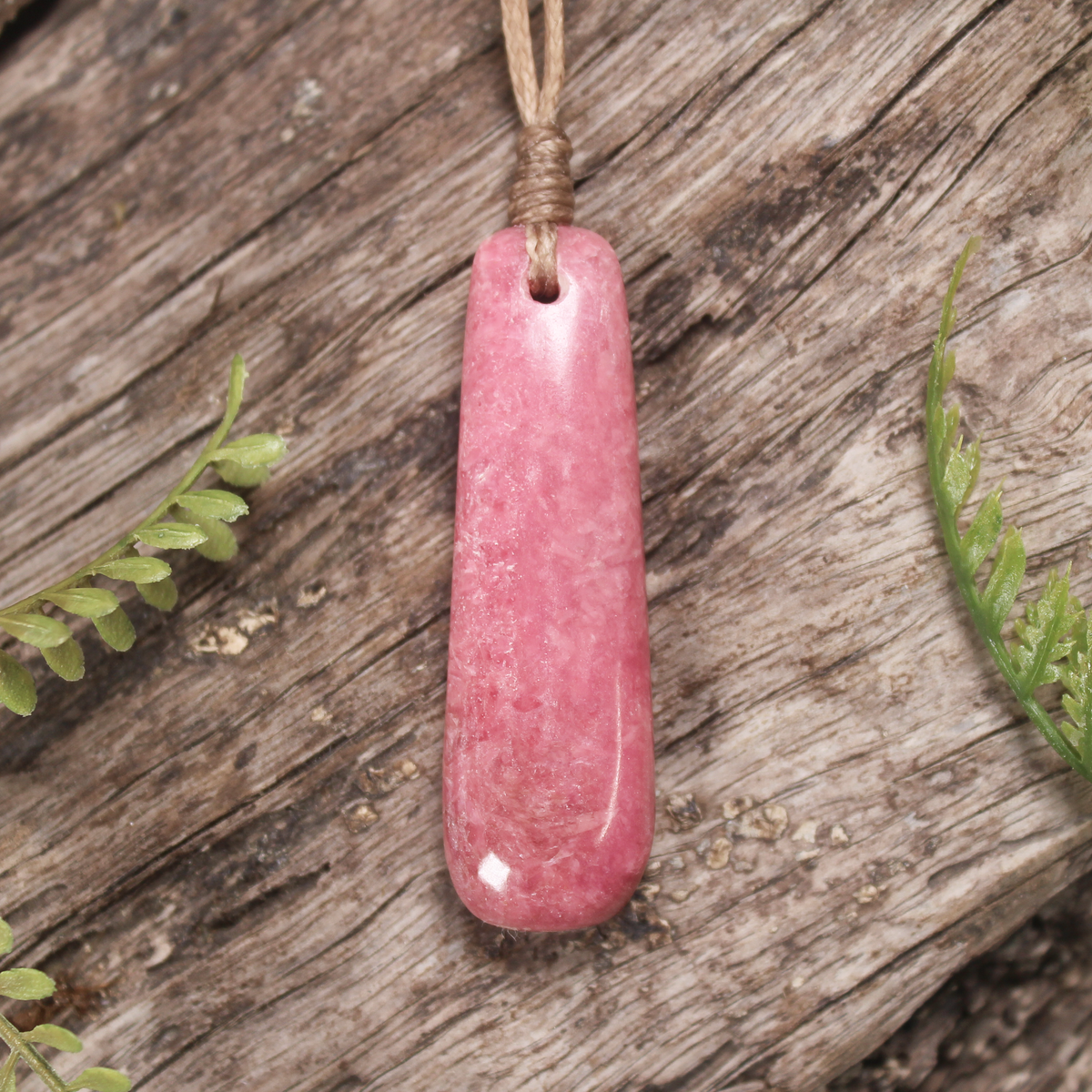 Rhodonite Small Freeform Roimata Pendant