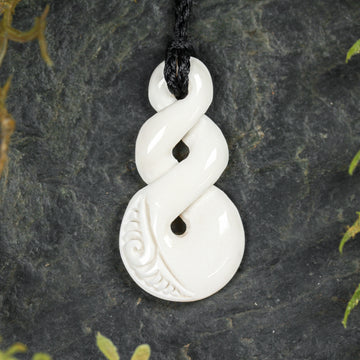 NZ Bone Small Twist Pendant (BW096)