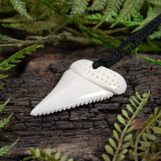 Bone Small Niho Taniwha Tooth Pendant