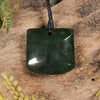 NZ Greenstone Small Freeform Toki Pendant (BT621) Kawakawa Pounamu