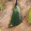 NZ Greenstone XSmall Freeform Pendant (BT627) Kawakawa Pounamu