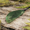 NZ Greenstone Medium Freeform Pendant (BT629) Hapopo Pounamu