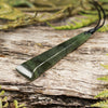 NZ Greenstone Medium Freeform Toki Pendant (BT630) Rimu Pounamu