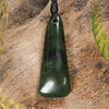 NZ Greenstone Small Freeform Toki Pendant (BW356) Kawakawa Pounamu