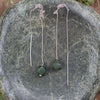 Threaded Styled Earrings carved from Kawakawa Pounamu - NZ Greenstone