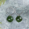 NZ Greenstone Small Earrings Kawakawa Pounamu