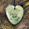 NZ Serpentine Medium Freeform Heart Pendant (BT645)