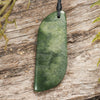 NZ Greenstone Medium Freeform Pendant (BT644) Kawakawa Pounamu