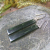 Roimata or Teardrop earrings carved from Kawakawa Pounamu - NZ Greenstone
