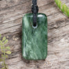 NZ Greenstone Small Freeform Toki Pendant Kawakawa Pounamu