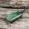 NZ Greenstone Small Freeform Toki Pendant Kawakawa Pounamu