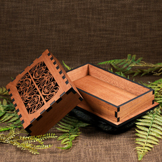 NZ Wood Large Rectangle Decorative Box (BT649)