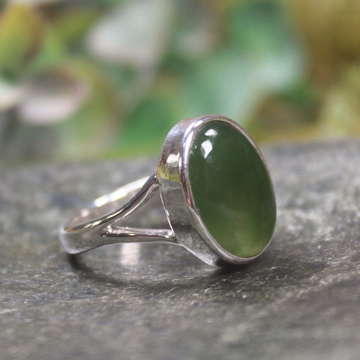 Ring with Kawakawa Pounamu
