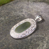 Hapopo Pounamu pendant set in Sterling Silver - NZ Greenstone