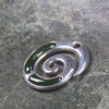 Kawakawa Pounamu pendant set in Sterling Silver - NZ Greenstone