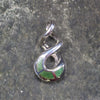 Hapopo Pounamu pendant set in Sterling Silver - NZ Greenstone