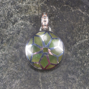 Hapopo Pounamu pendant set in Sterling Silver - NZ Greenstone