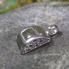 Hapopo Pounamu pendant set in Sterling Silver - NZ Greenstone