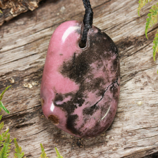 NZ Rhodonite Medium Freeform Pendant (BW381)