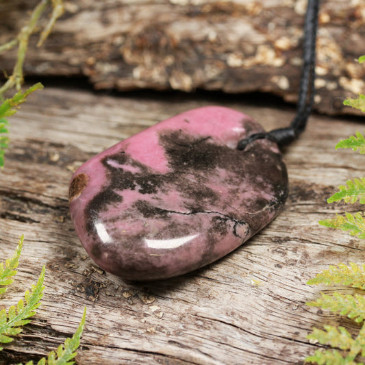 NZ Rhodonite Medium Freeform Pendant (BW381)