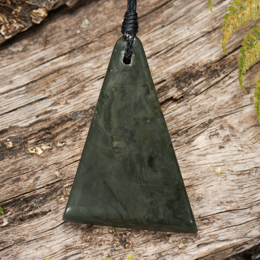 NZ Greenstone Small Freeform Pendant (BT674) Rimu Pounamu