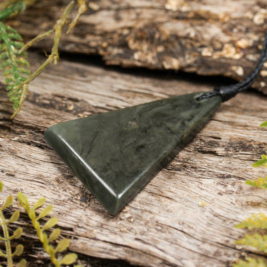 NZ Greenstone Small Freeform Pendant (BT674) Rimu Pounamu