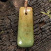 NZ Greenstone Small Toki Pendant (BT682) Flower Jade Pounamu