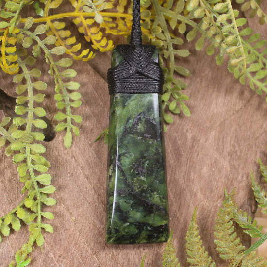Douglas Creek Pounamu carved into a Toki Pendant - NZ Greenstone