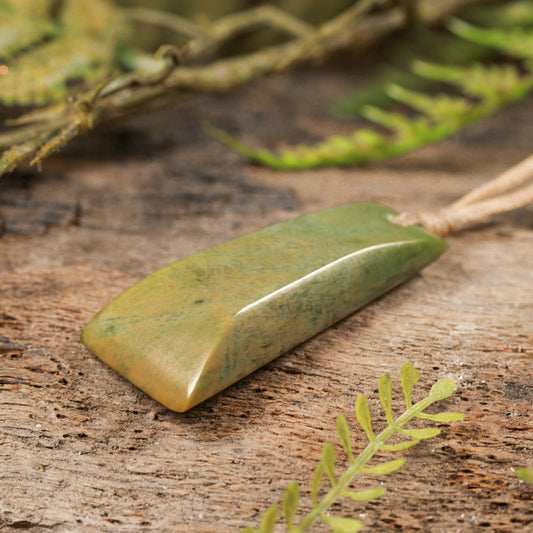 NZ Greenstone Small Toki Pendant (BT684) Flower Jade Pounamu