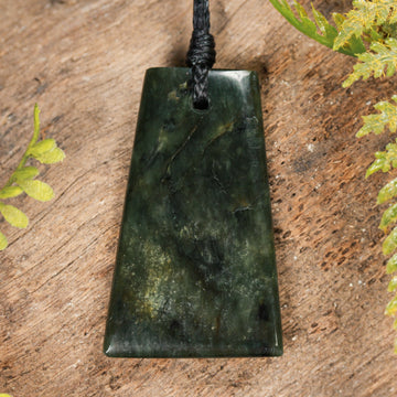 NZ Greenstone Small Freeform Toki Pendant (BT691) Rimu Pounamu
