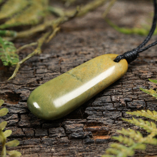 NZ Greenstone Small Freeform Roimata Pendant (BT699) Flower Jade Pounamu