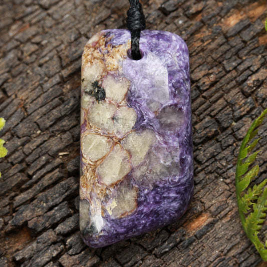 Charoite Small Freeform Toki Pendant (BT709)