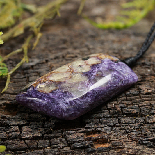 Charoite Small Freeform Toki Pendant (BT709)