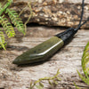NZ Greenstone Medium Freeform Toki Pendant (BT702) Rimu Pounamu