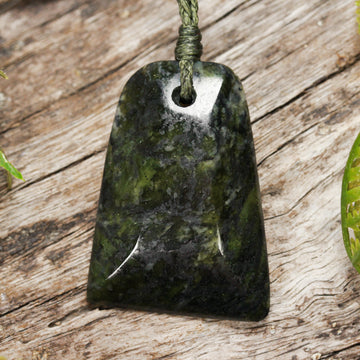 NZ Greenstone Small Freeform Toki Pendant (BT697) Douglas Creek Pounamu