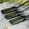 NZ Greenstone XSmall Toki Pendant (BW492) Kawakawa Pounamu