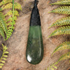 NZ Greenstone Medium Freeform Roimata Pendant (BT731) Rimu Pounamu