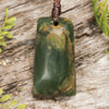 NZ Greenstone XSmall Freeform Toki Pendant (BT732) Flower Jade Pounamu
