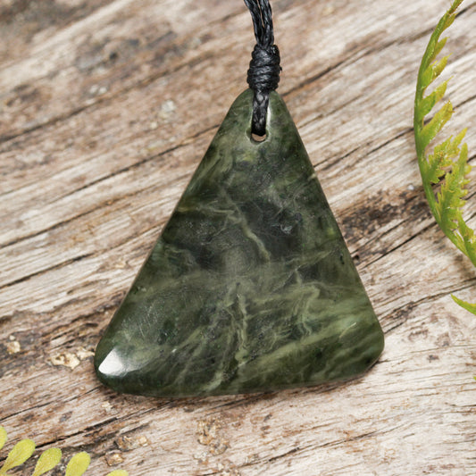 NZ Greenstone Small Freeform Pendant (BT726) Rimu Pounamu