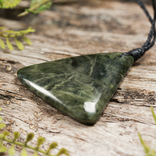 NZ Greenstone Small Freeform Pendant (BT726) Rimu Pounamu