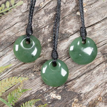 NZ Greenstone XSmall Porowhita Pendant Hapopo Pounamu