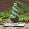 NZ Greenstone Twist Sculpture (CB551) Flower Jade Pounamu