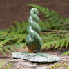 NZ Greenstone Twist Sculpture (CB551) Flower Jade Pounamu
