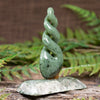 NZ Greenstone Twist Sculpture (CB551) Flower Jade Pounamu