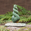NZ Greenstone Twist Sculpture (CB551) Flower Jade Pounamu