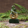 NZ Greenstone Medium Koru Twist Sculpture (CB552) Flower Jade Pounamu