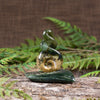 Koru twist pounamu sculpture - NZ Greenstone