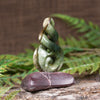 Koru twist pounamu sculpture - NZ Greenstone